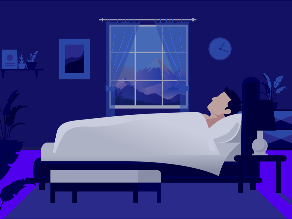 Man sleeping in bed