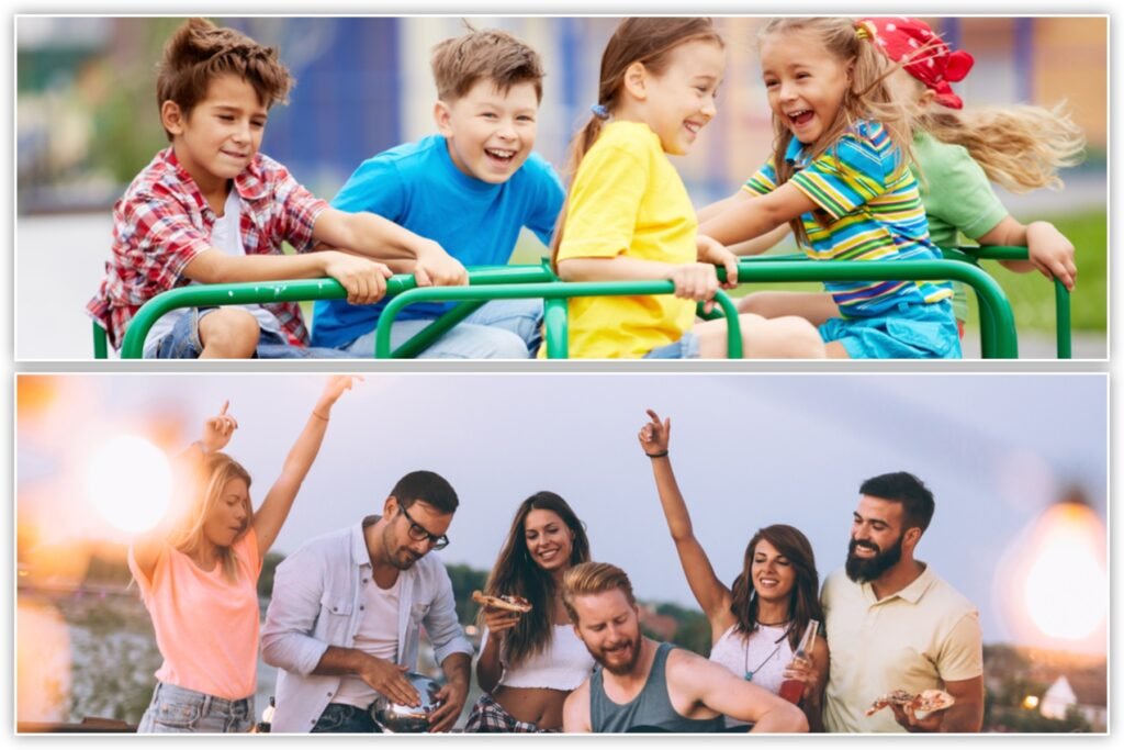 friends, childhood and adulthood