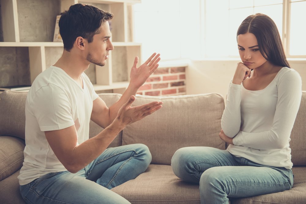 couple is having a quarrel