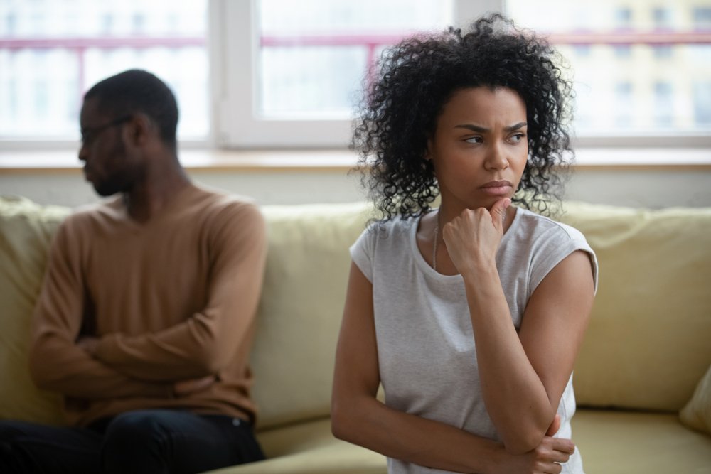 couple thinking about problems